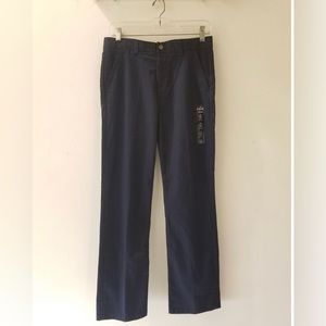 NWT Chaps Boy's Navy Flat Front Uniform Pant size 16